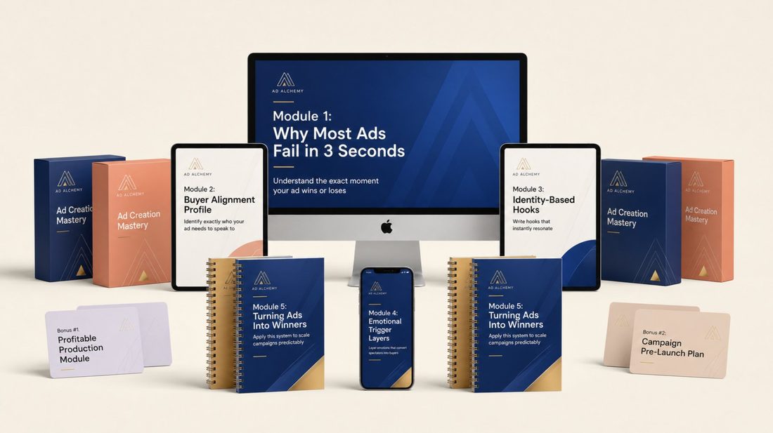 Ad Alchemy modules and bonuses on screen and in print